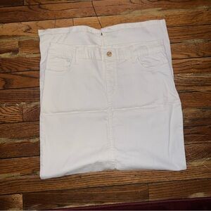 Ivory Denim Maxi Skirt